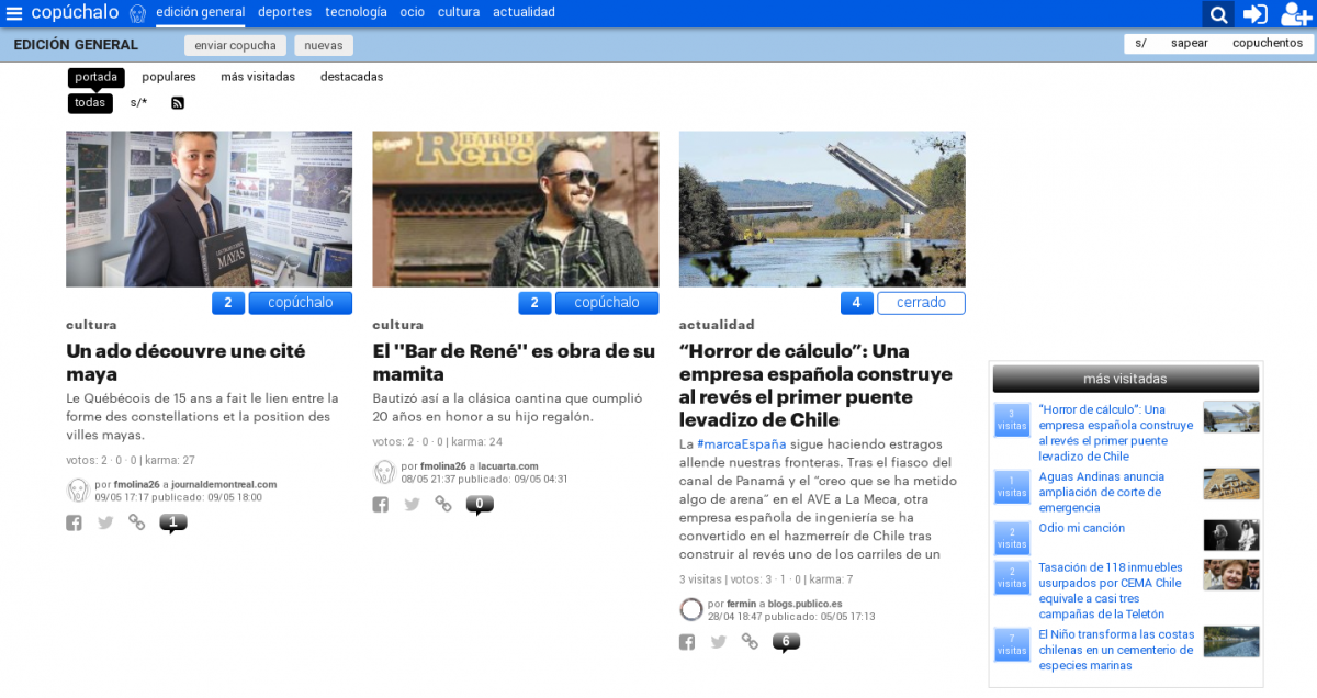 Nace el agregador social de noticias Copúchalo